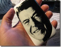Yeah...I covered the back with a picture of Ronald Reagan!  So sue me!!!